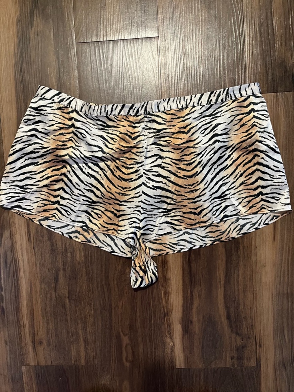 Victoria's Secret Tiger Stripe Lounge Shorts - Black, White & Tan
